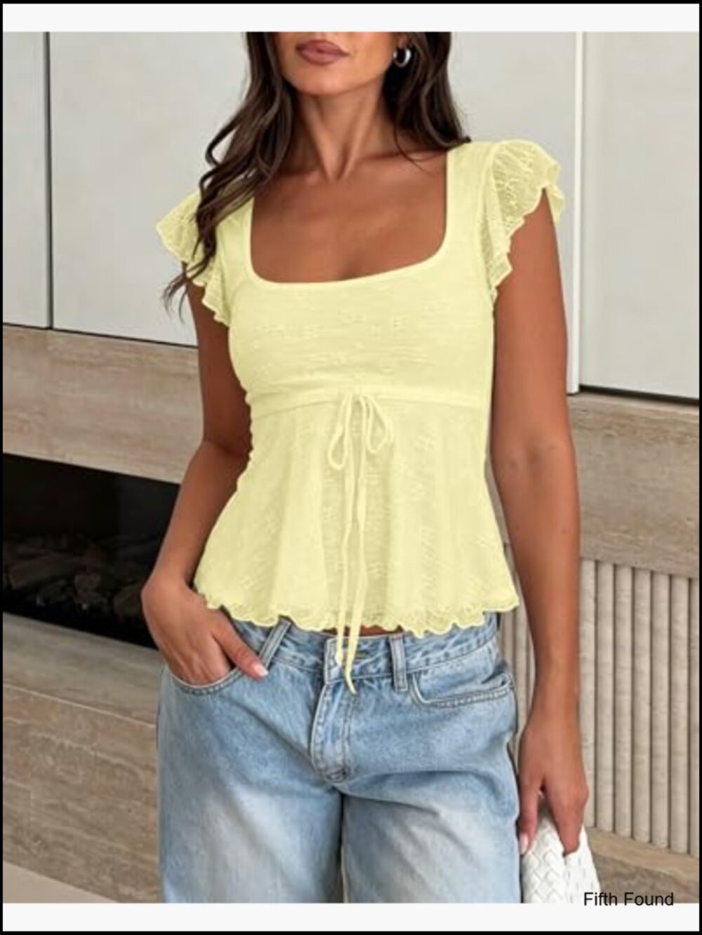 Boho Floral Mesh Layered Ruffle Peplum Crop Tank Top Y2k Cap Sleeve Babydoll - Picture 3 of 6